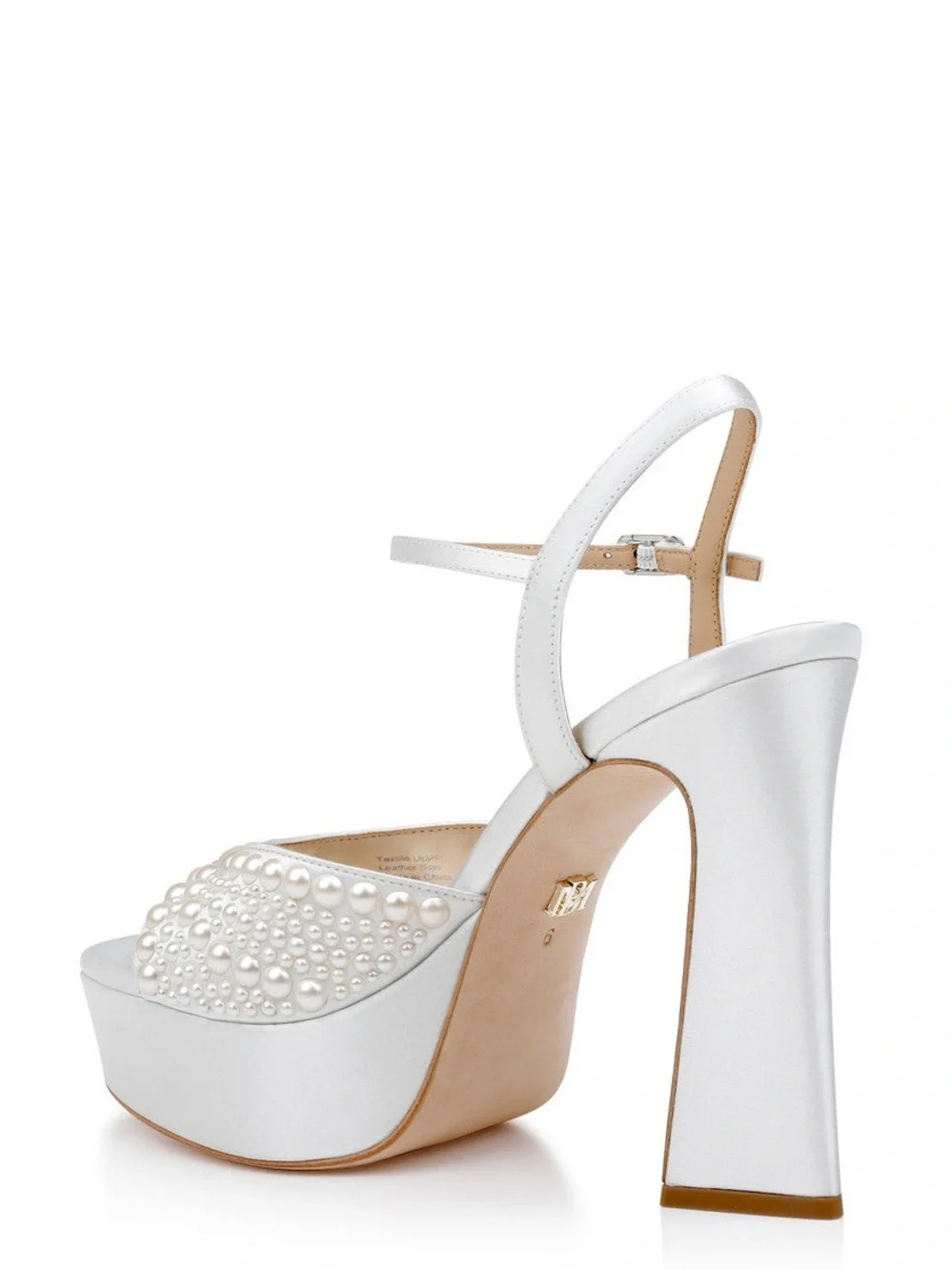 Badgley Mischka White Pearl Platform Sandal